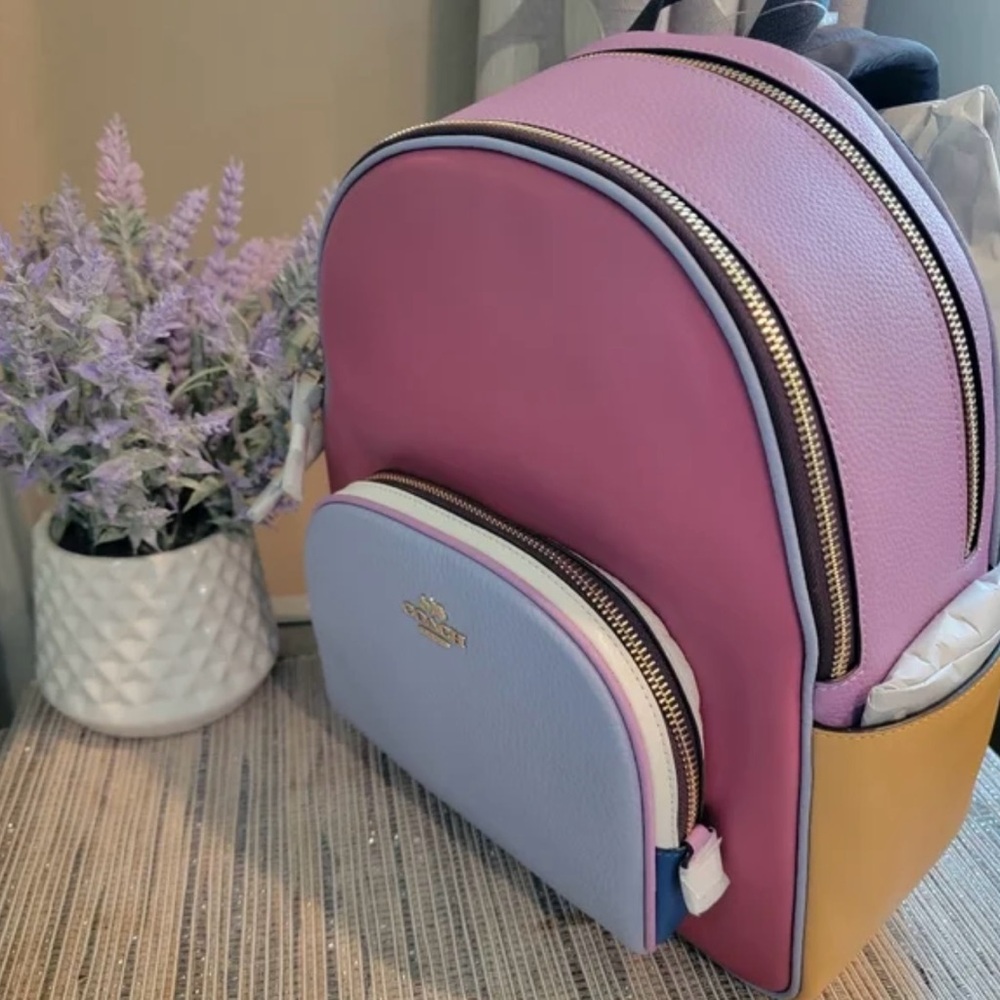 NWT Coach Color Block Backpack - Picture 6 of 13
